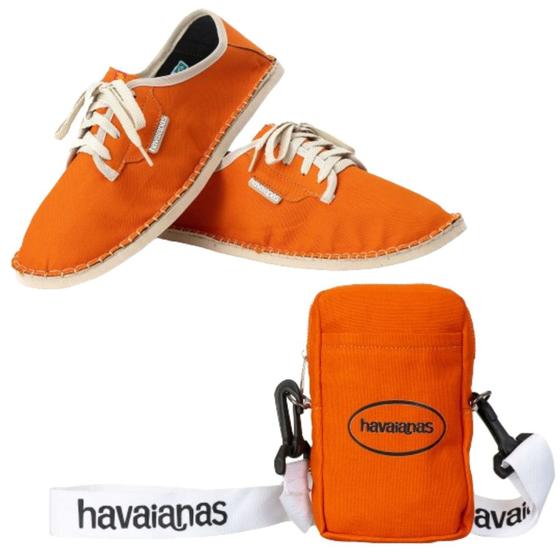 Imagem de Kit Tênis Sneaker Havaianas + Bag Feminina Masculino  Envio Imediato