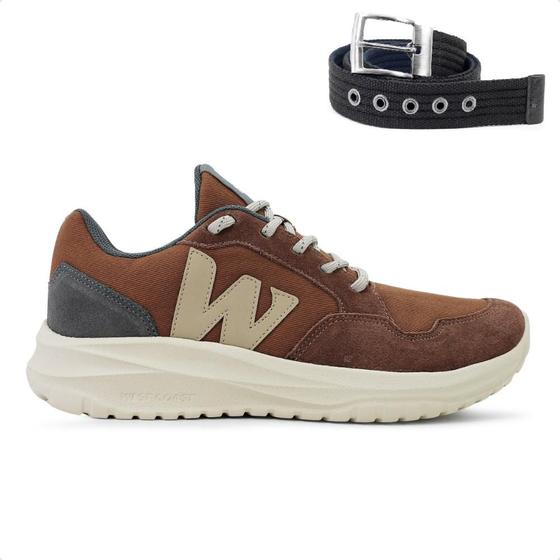 Imagem de Kit Tênis West Coast WC 22 Duster Masculino + Cinto Dupla Face Fivela Masculino