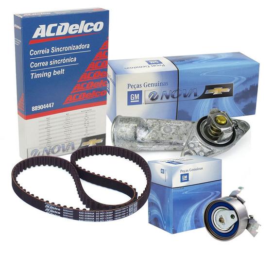 Imagem de Kit Tensor Correia Valvula Termostatica 8v 1.0 Onix prisma agile celta meriva montana spin