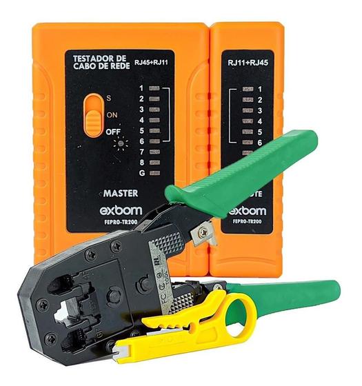 Kit Teste Cabo Rede + Alicate Crimpar Rj45 Rj11 Profissional Menor preço em Kit Teste Cabo Rede + Alicate Crimpar Rj45 Rj11 Profissional