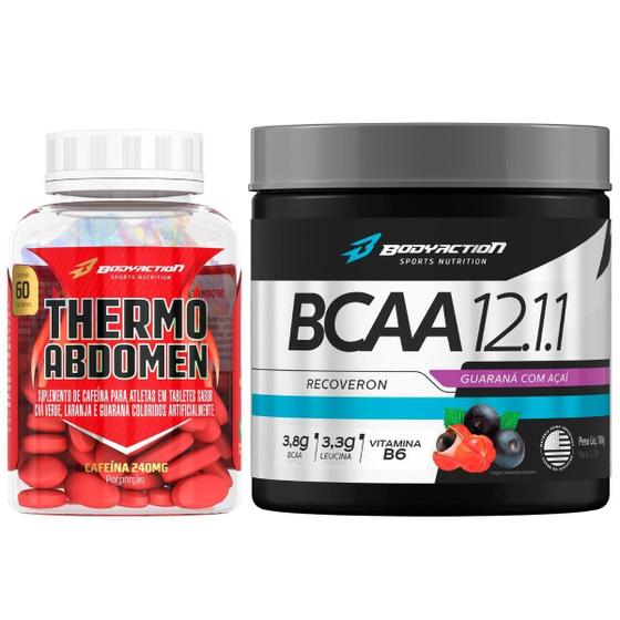 Imagem de Kit Thermo Abdomen 60 Comp + Bcaa 12:1:1 - Bodyaction