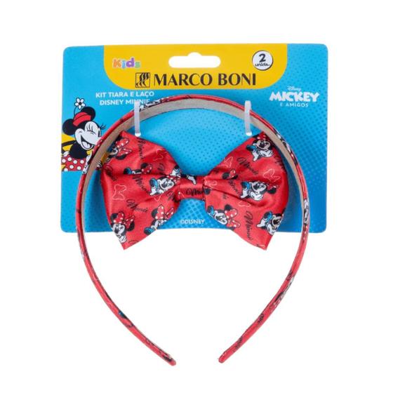 Imagem de Kit Tiara E Laço Infantil Coleção Disney Minnie Marco Boni