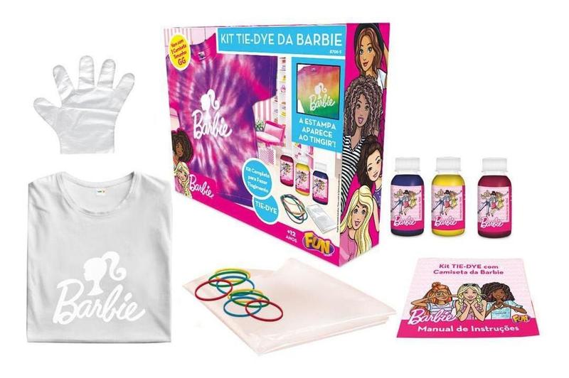 Imagem de Kit Tie Dye Da Barbie Camiseta Tamanho Gg - Fun Divirta-se