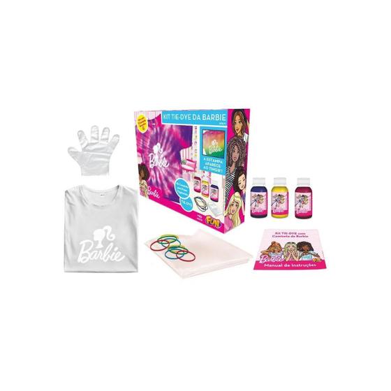 Imagem de Kit Tie Dye Da Barbie Com Camiseta Tamanho G Fun 87029