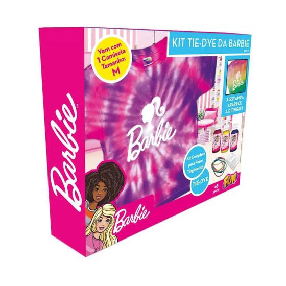 Imagem de Kit Tie Dye Da Barbie Com Camiseta Tamanho M Fun 87028