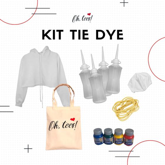 Imagem de Kit Tie Dye Moletom Cropped Infantil