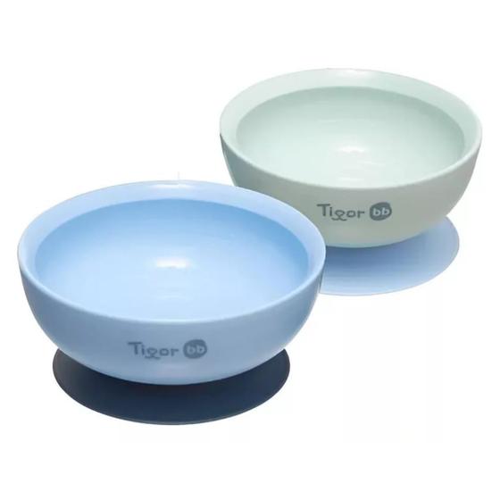 Imagem de Kit Tigelas Bowls Tigor T Tigre Baby 2 Peças Ventosa Ergonômico  