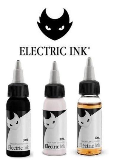 Imagem de Kit Tinta + Diluente Electric Ink Preto Linha + Branco Real ou Mix