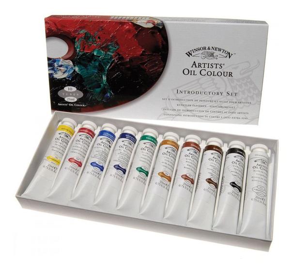 Imagem de Kit Tinta Óleo Profissional 10 Cores Winsor & Newton