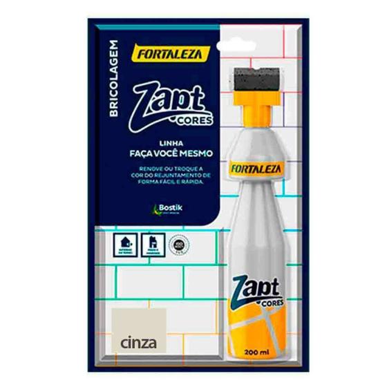 Imagem de Kit Tinta para Rejunte 200ml Cinza Zapt