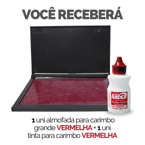 Imagem de Kit Tinta Refil + Almofada Carimbo Alto Rendimento - Escolha Seu Kit