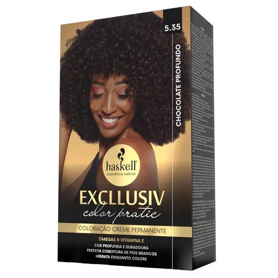 Imagem de Kit Tintura Haskell Excllusiv Color Pratic Chocolate Profundo 5.35