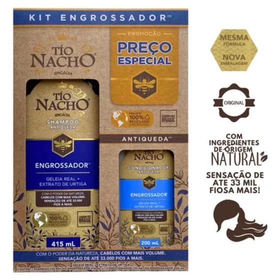 Kit Tio Nacho Engrossador (1 SHAMPOO DE 415ml + 1 CONDICIONADOR DE 200ml) Menor preço em Kit Tio Nacho Engrossador (1 SHAMPOO DE 415ml + 1 CONDICIONADOR DE 200ml)