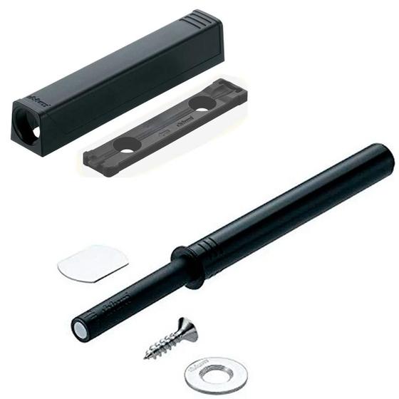 Imagem de Kit Tip On Versão Longa Com Alço De Sobrepor Preto Blum