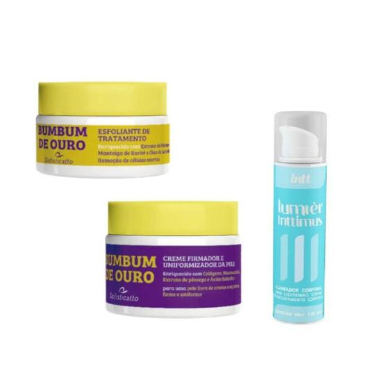 Imagem de Kit Tira Mancha Do Bumbum Produtos Clarear Firmar E Esfoliar