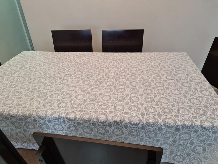 Imagem de Kit Toalha de Mesa 4Lugares Rendada TNT + Toalha de Cristal