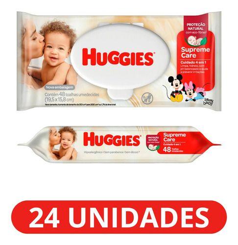 Imagem de Kit Toalha Lenços Umedecidos Huggies Supreme Care C/24un