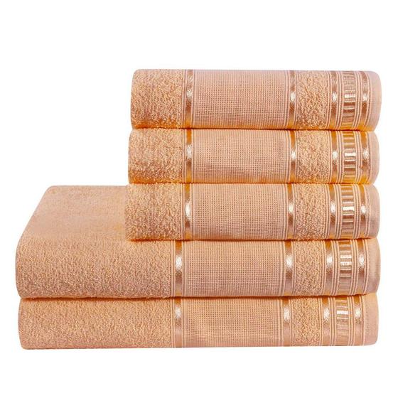 Kit toalhas 2 Banho 3 Rosto barra para bordar Cores Premium Menor preço em Kit toalhas 2 Banho 3 Rosto barra para bordar Cores Premium