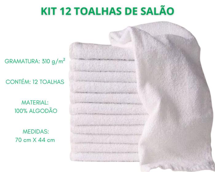 Imagem de Kit toalhas de rosto clássica para salão de beleza - atacado