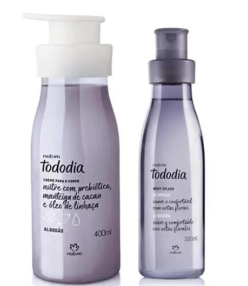 Imagem de Kit Tododia Algodão (Body Splash 400ml + Hidratante 400ml) Natura