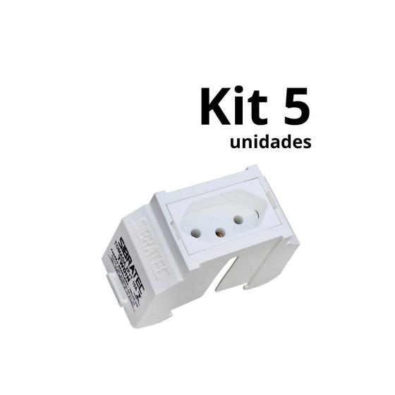 Imagem de Kit Tomada Padrão Brasileiro TWDIN 2P+T 10A