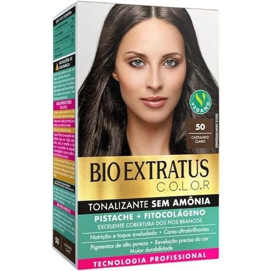 Imagem de Kit Tonalizante Bio Extratus 50 Castanho Claro