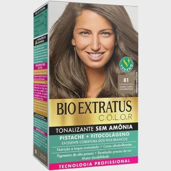 Imagem de Kit Tonalizante Bio Extratus 81 Louro Claro Acinzentado