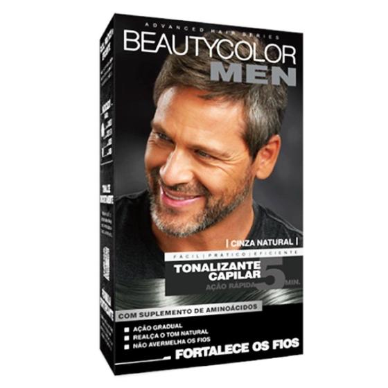 Kit Tonalizante Men Cinza Natural - Beauty Color Menor preço em Kit Tonalizante Men Cinza Natural - Beauty Color
