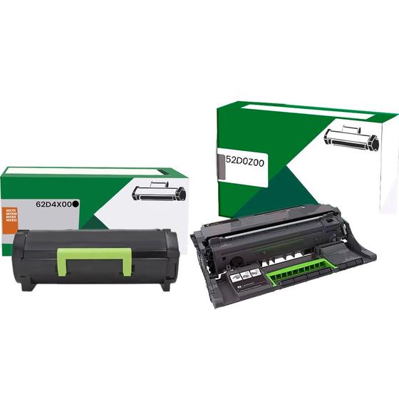 Imagem de Kit toner 624x + drum 520z compatível lexmark MX811DME