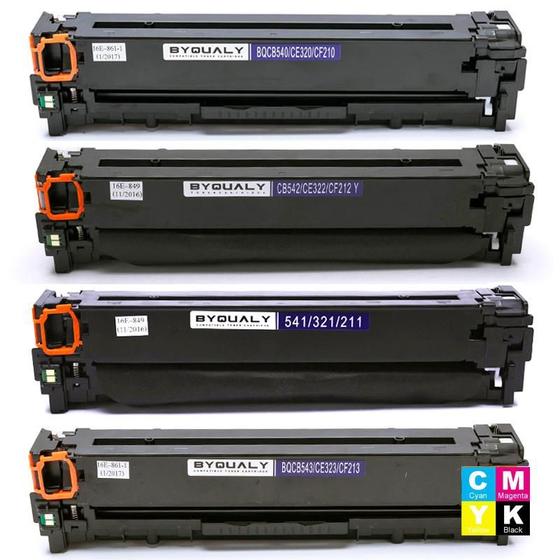 Imagem de Kit toner compatível com cp1215 cb540 4 cores byqualy