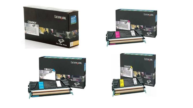 Imagem de Kit toner lexmark original c5240kh/c5240yh/c5240mh/c5240ch