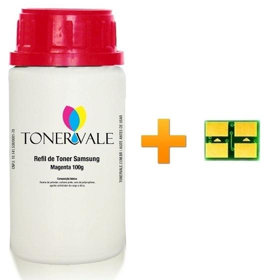 Imagem de Kit Toner Refil + Chip Toner TankFull Para Samsung M350A Magenta - CLP-350 CLP-351 CLP-350X Dose Única