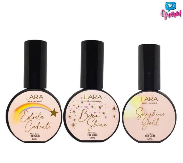 Kit Top Shines Beem Shine Sunshine Gold Estrela Cadente para Unhas