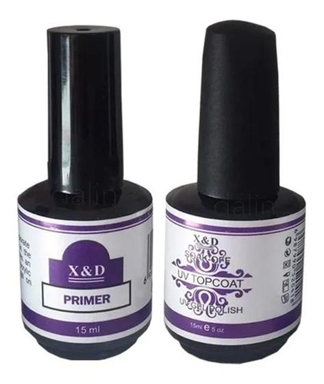 Imagem de kit Topcoat  Primer P/ Gel Uv Gel Para Unhas Profissional Xed