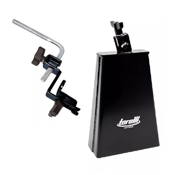 Imagem de Kit Torelli Cowbell 8'' To056 + Suporte Para Aro Bumbo Ta421