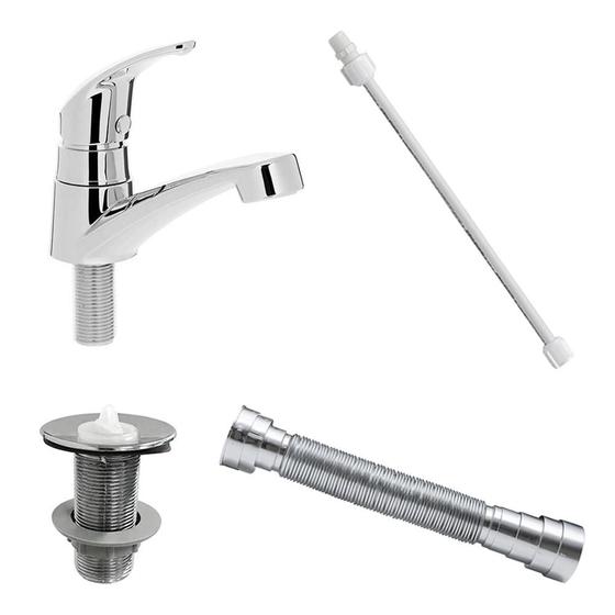 Kit Torneira DL02 com Sifao e Engate 50 cm mais Valvula ABS Menor preço em Kit Torneira DL02 com Sifao e Engate 50 cm mais Valvula ABS