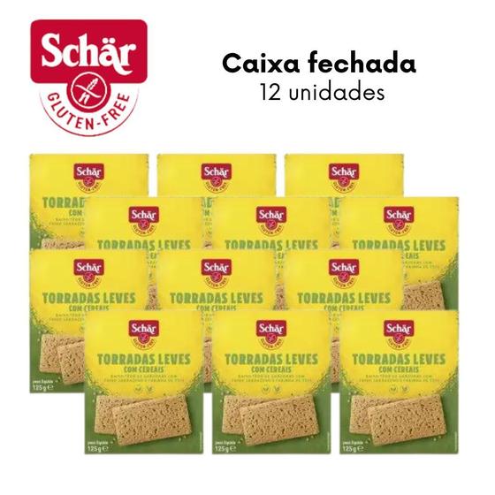 Imagem de KIT Torrada leve com cereais fette croccanti Dr. Schar 125g - Caixa com 12 unidades