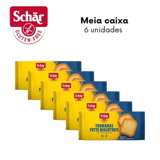 Imagem de KIT Torrada tradicional fette biscottate Dr. Schar 87g - Caixa com 6 unidades