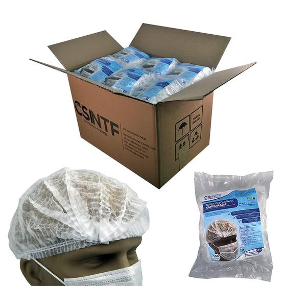 Imagem de KIT - Touca Sanfonada Descartável - 30 Pacotes com 100 Un