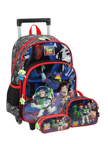 Imagem de Kit Toy Story Luxo Mochila Rodas Costa + Lancheira + Estojo