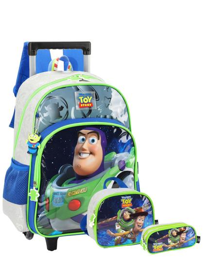 Imagem de Kit Toy Story Luxo Mochila Rodas Costas + Lancheira + Estojo