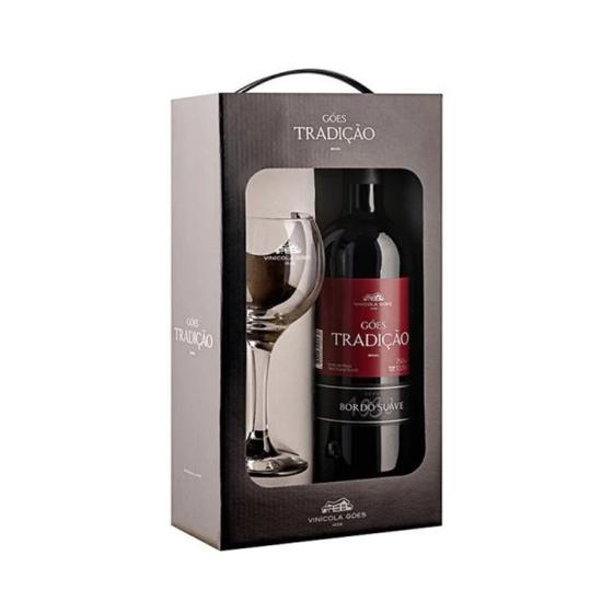 Imagem de Kit Tradição Tinto Suave Bordô 750ml Ganha 1 Taça