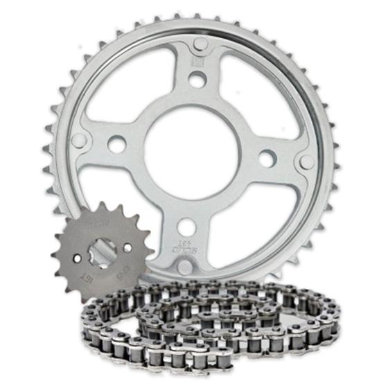 Imagem de Kit Transmissão Relação Scud Titan 160 Aço 1045 com Retentor