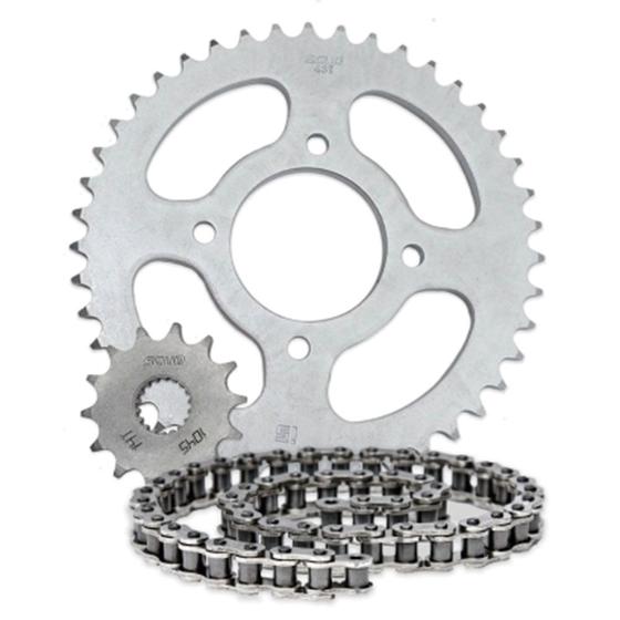Imagem de Kit Transmissão Relação Scud Yes 125 Aço 1045 com Retentor