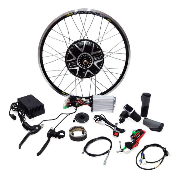 Kit Traseiro Bicicleta Elétrica 800W 48V 1V Freio a Tambor Preto Menor preço em Kit Traseiro Bicicleta Elétrica 800W 48V 1V Freio a Tambor Preto