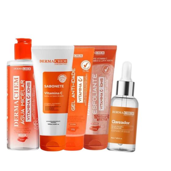 Imagem de Kit Tratamento Antissiniais e Melasma Clareador  para Peles com Manchas com Vitamina C Dermachem