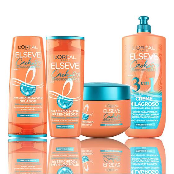 Kit Tratamento Cachos Longos dos Sonhos Elseve Hialurônico Nutre e Protege Óleo Rícino Anti-Frizz Brilho Intenso é ruim? Kit Tratamento Cachos Longos dos Sonhos Elseve Hialurônico Nutre e Protege Óleo Rícino Anti-Frizz Brilho Intenso é boa?