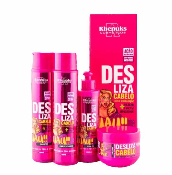 Kit Tratamento Capilar Desliza Cabelo Uau Rhenuks Cosméticos Menor preço em Kit Tratamento Capilar Desliza Cabelo Uau Rhenuks Cosméticos