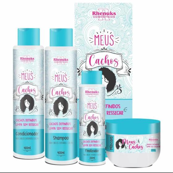 Imagem de Kit Tratamento Capilar Modelador Meus Cachos Definidos 4 Uni