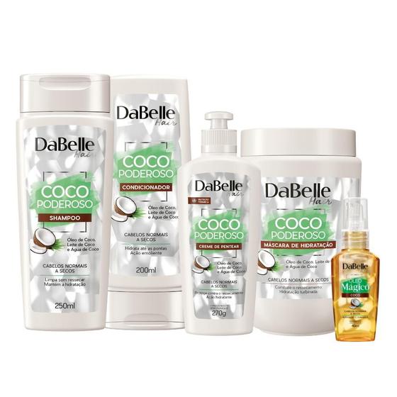 Imagem de Kit Tratamento Coco Poderoso Completo Vegano Dabelle